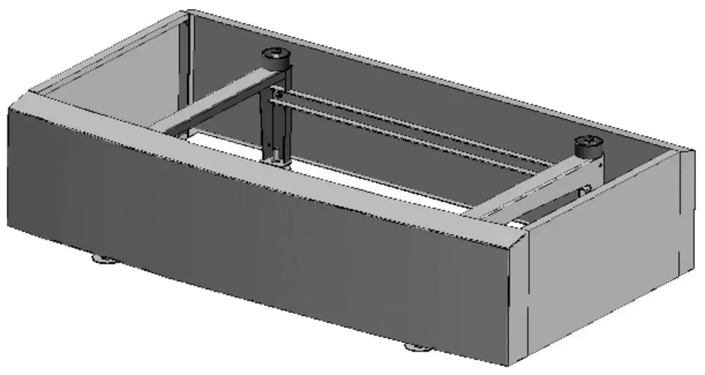 Designcover von Daikin für eine Standkonsole, rechteckige Form mit klaren Linien und stabiler Struktur, sichtbar montiert zur Abdeckung der Konsole.